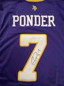 MN Vikings autographed jersey, Christian Ponder
