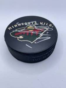 MN Wild autographed hockey puck, Mikko Koivu