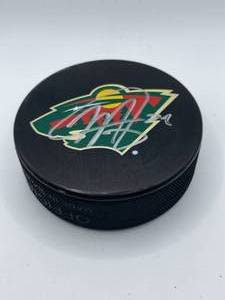 MN Wild autographed hockey puck, Matt Dumba