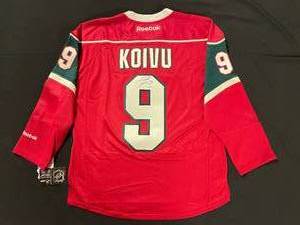 MN Wild Mikko Koivu autographed hockey jersey, RETIRED jersey #