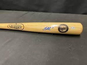 Joe Mauer MN Twins authenticated autographed baseball bat