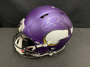 MN Vikings autographed helmet, Christian Ponder, Authenticated