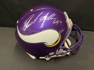 MN Vikings autographed helmet, Jared Allen