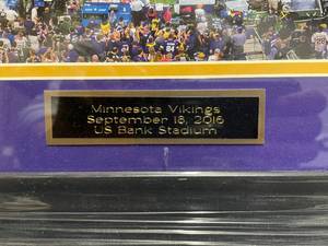 MN Vikings NFL 1st game at US bank Stadium 2016, framed print