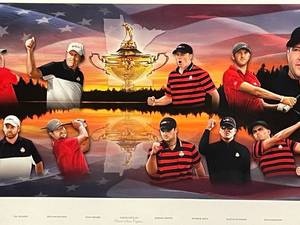 2016 Team USA Ryder Cup framed painting  print