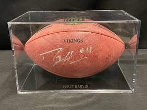MN Vikings autographed football, Percy Harvin