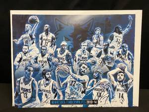 MN Timberwolves autographed Limited Edition team poster