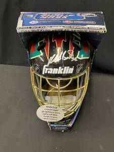 MN Wild autographed goalie helmet, Niklas Nick Backstrom