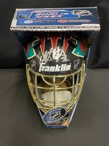 MN Wild autographed goalie helmet, Niklas Nick Backstrom