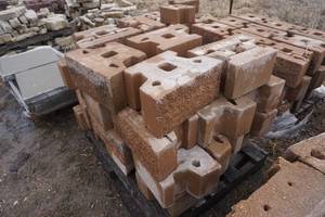 Pallet of 18 x 8 Sand Retaining Wall Blocks