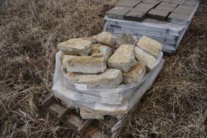 Pallet of Limestone Wall Stone