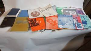 lot 27 image: Huge lot of unique vintage sheet music -Five vintage hardcover hymnal books