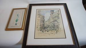 lot 42 image: 23 x 28 City Square Framed Print by Stellar Design Studio -9 x 15 May-Lily of the Valley framed Cross-Stitch