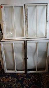lot 94 image: 4 vintage windows 24 x 36 each