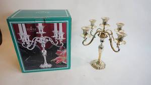lot 60 image: TOWLE Silversmiths 13 12 inch Candelabra  11 inch arm spread new in box great gift