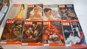 lot 118 image: 8 1950s through 60 life magazines