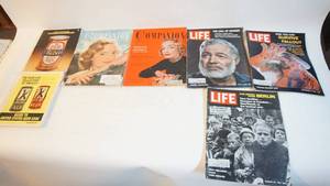 lot 125 image: first and second editions Beercan Collections of America and Beer can collection Bible,Three 1961 life magazines, two 1953 womans companion