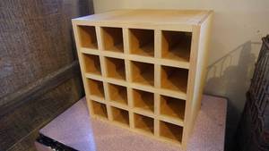 lot 163 image: Heavy handmade wine display Cubby 18 12 x 13 x 18 12