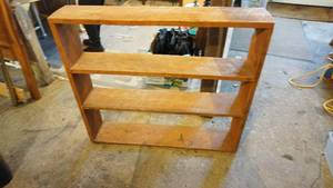 lot 175 image: Rough sawn oak bookshelf 39 x 7 12 x 35