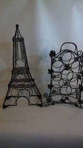 lot 202 image: Set of two metal wine racksplant trellis
