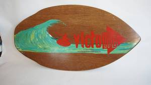 lot 211 image: Very cool Vintage Skim-board Laguna Beach, California 41 x 21