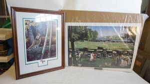 lot 261 image: 20 12 x 26 12 signed framedmatted Thunderbird Limited edition print by artist Harry Antis, 33 x 24 print 10,000 Lakes Concours D elegance painting by Thom Lofquist excelsior commons Minnesota 2013
