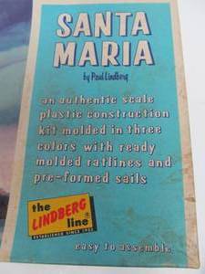 lot 79 image: The Lindberg Line Santa Maria Hobby Kit