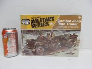 lot 84 image: Life-Like Hobby Kits Military Series Combat Jeep & Trailer