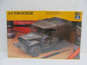 lot 114 image: Vintage Testors 34 Ton Dodge Military Kit