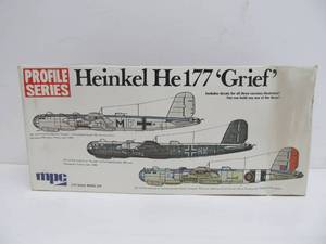 lot 132 image: Vintage MPC Heinkel He177 Grief Profile Series Kit