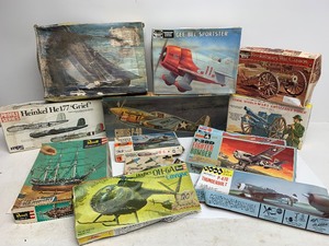 lot 293 image: Large Lot of Opened Model Kits - Many Complete
