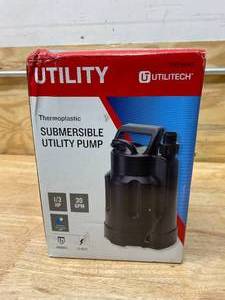 lot 35 image: UTILITECH 13-HP 115-Volt Thermoplastic Submersible Utility Pump