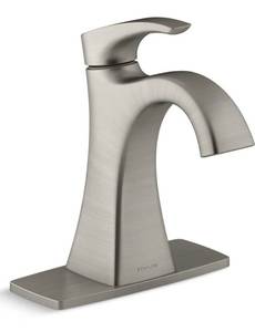 lot 39 image: KOHLER Maxton Brushed Nickel 1-Handle 4-in centerset WaterSense Bathroom Sink Faucet with Drain with Deck Plate