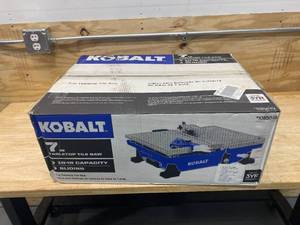 lot 42 image: KOBALT 7-in 6-Amp Wet Tabletop Sliding Table Tile Saw