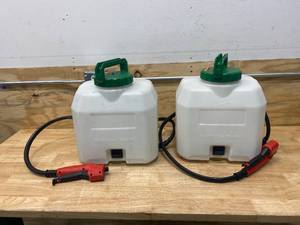 lot 91 image: MILWAUKEE Lot of 2- 4 Gal. Switch Tanks Pesticide Sprayer Tank Assembly