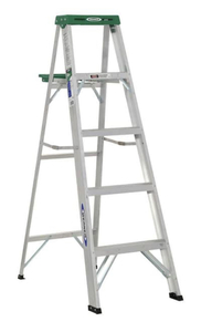 lot 107 image: WERNER 5 ft. Aluminum Step Ladder with 225 lb. Load Capacity Type II Duty Rating