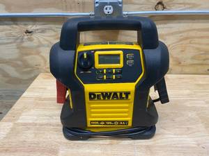 lot 125 image: DEWALT 1400 Peak Amp Portable Car Jump Starter with Digital Compressor