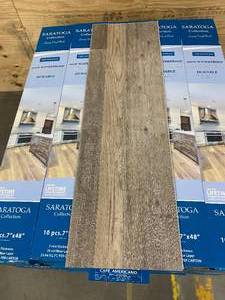 lot 25D image: SARATOGA COLLECTION Lot of 55 Boxes of- 100% Waterproof Luxury Vinyl Plank Flooring in Cafe Americano (1,300 sq. ft.)