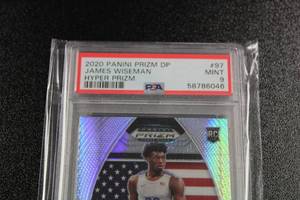 2020-21 Prizm Draft Hyper Prizm James Wiseman #97 PSA 9 Rookie Card