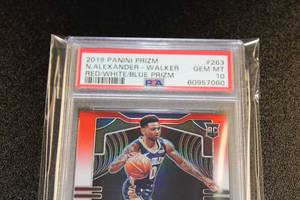 2019-20 Prizm Red White Blue Prizm Nickeil Alexander Walker #263 PSA 10 Rookie Card