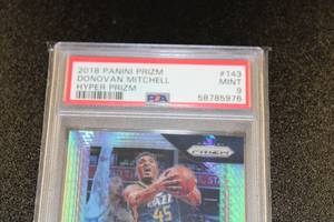 2018-19 Prizm Hyper Prizm Donovan Mitchell #143 PSA 9