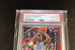 2020-21 Prizm Draft Red Ice James Wiseman #42 PSA 10 Rookie Card