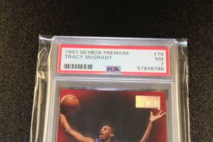 1997-98 Skybox Premium Tracy McGrady #79 PSA 7 Rookie Card