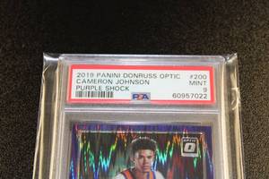 2019-20 Donruss Optic Purple Shock Cameron Johnson #200 PSA 9 Rookie Card