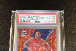 2019-20 Mosaic Reactive Orange Nickeil Alexander Walker #205 PSA 8 Rookie Card