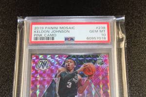 2019-20 Mosaic Pink Camo Keldon Johnson #238 PSA 10 Rookie Card