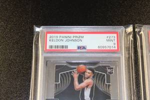 2019-20 Prizm Keldon Johnson #273 PSA 6 & PSA 9 Rookie Card Lot of 2