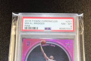 2018-19 Chronicles Marquee Pink Mikal Bridges #257 PSA 8 Rookie Card