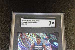2020-21 Revolution Asia Red Anthony Edwards #125 SGC 7 Rookie Card