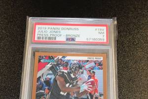 2019 Donruss Bronze Press Proof Photo Variation Julio Jones #19V PSA 7